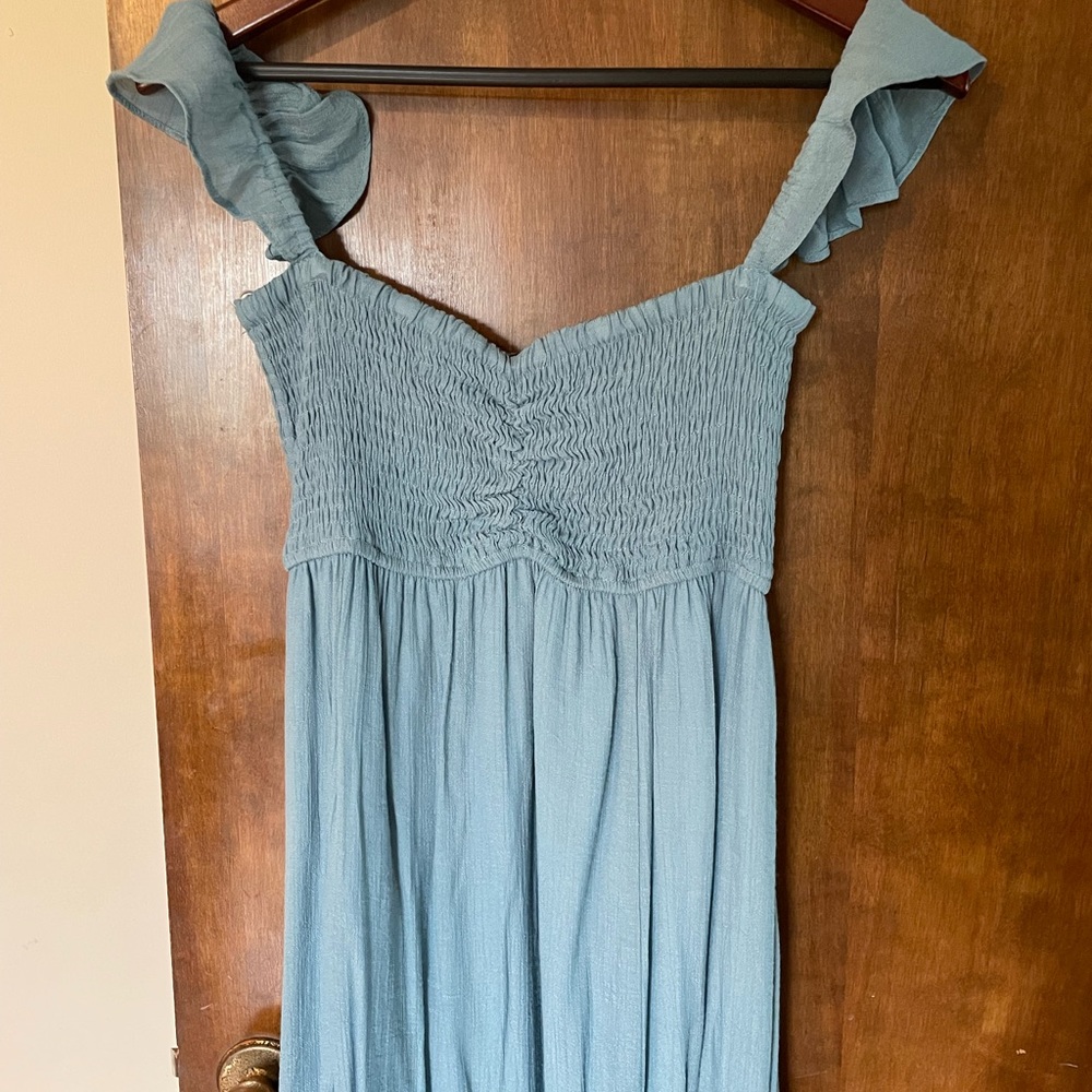 Aakaa Blue off the shoulder Maxi